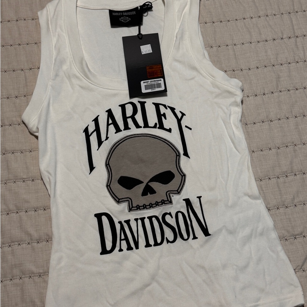Harley-Davidson White Tank Top